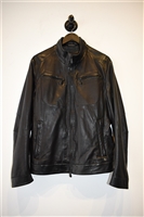Black Leather Hugo Boss - Boss Leather Jacket, size M
