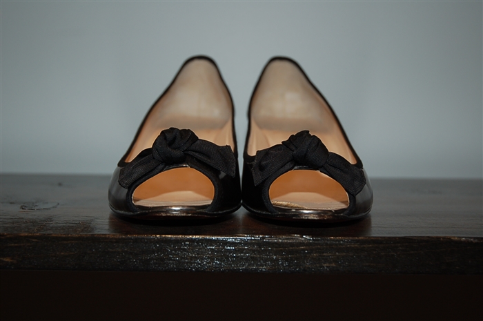 Dark Silver Christian Louboutin Kitten Heels, size 7.5