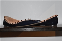 Navy Valentino Flats, size 10