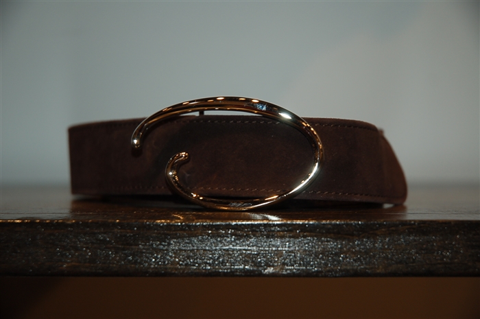 Espresso Oscar de la Renta Belt, size XS