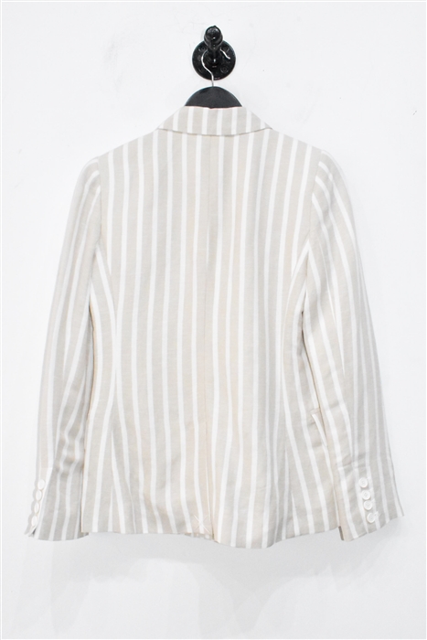 Beige Stripe L'Agence Blazer, size 4