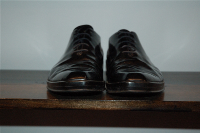 Black Leather Prada Oxford, size 12