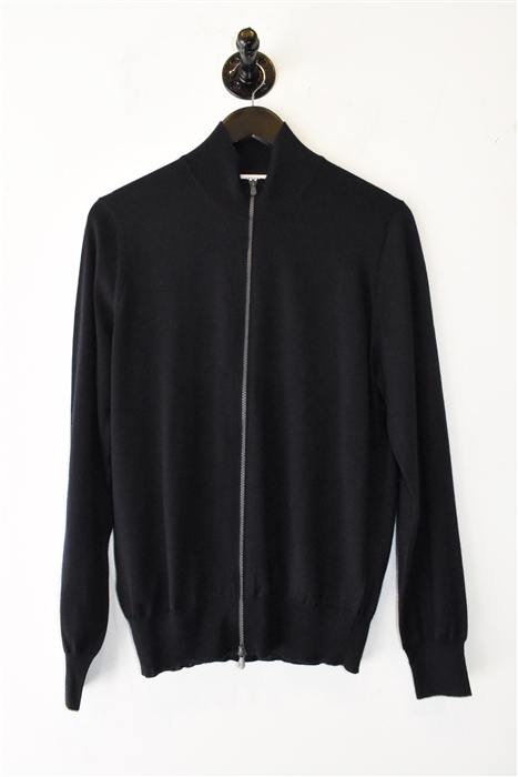 Navy Brunello Cucinelli Zippered Sweater, size M