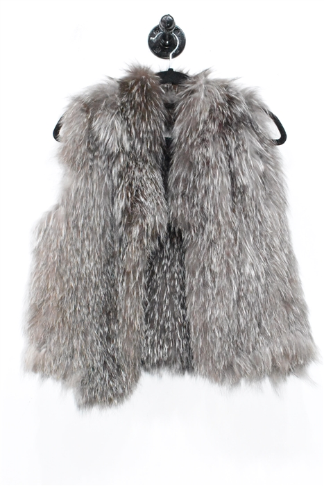 Brown & Silver Yves Salomon Vest, size 4