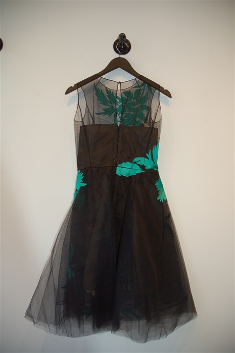 Black & Jade Oscar de la Renta Short Gown, size S