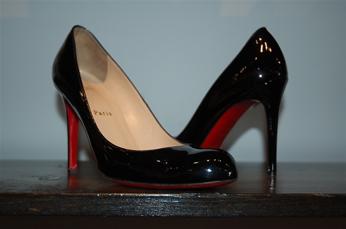 Black Patent Christian Louboutin Pumps, size 8.5