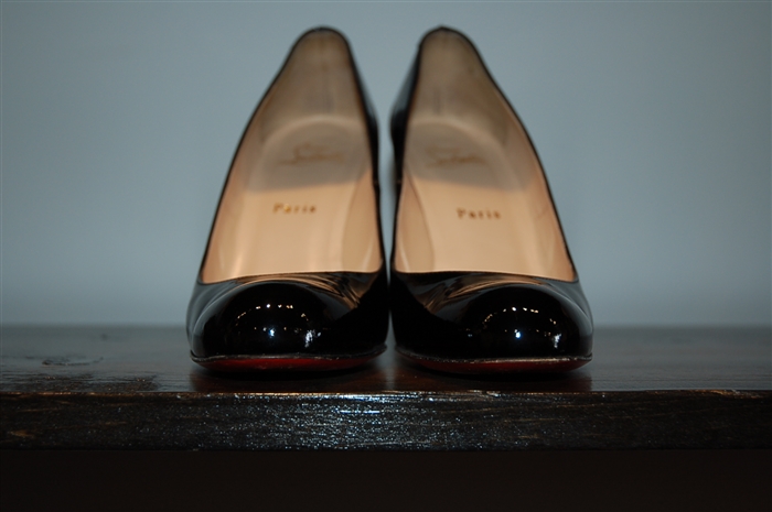 Black Patent Christian Louboutin Pumps, size 8.5
