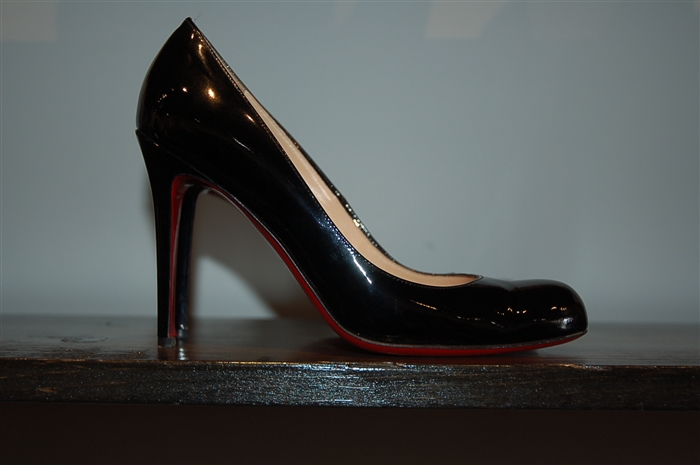 Black Patent Christian Louboutin Pumps, size 8.5