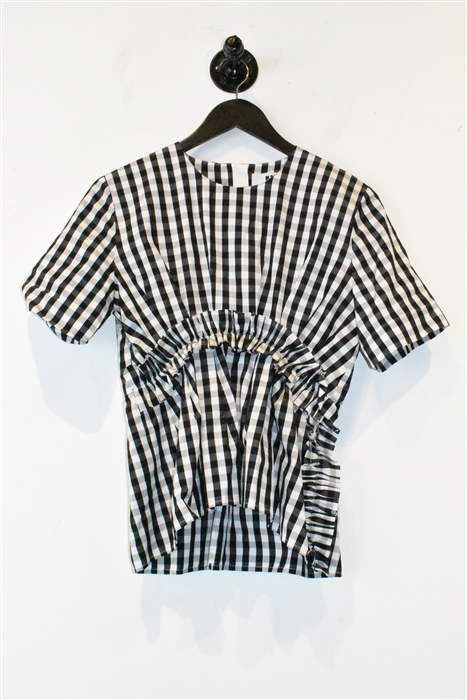 Black & White MSGM Short-Sleeved Top, size 4