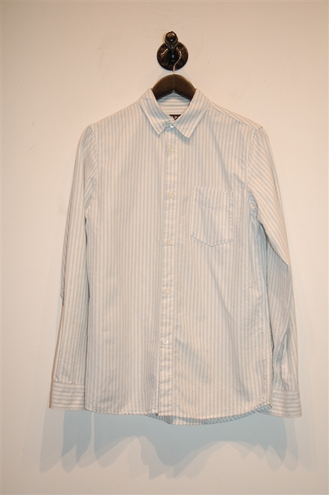 Blue Stripe A.P.C. Button Shirt, size XS