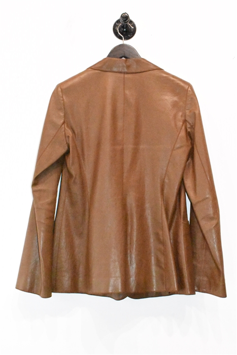 Walnut Giorgio Armani Leather Jacket, size 8