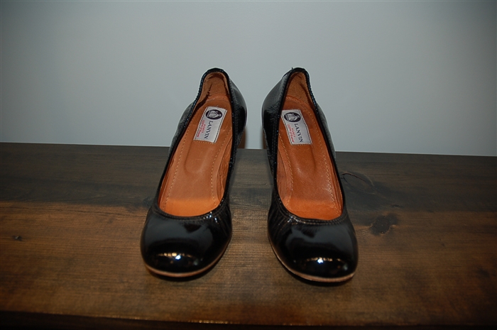 Black Patent Lanvin Heels, size 7.5