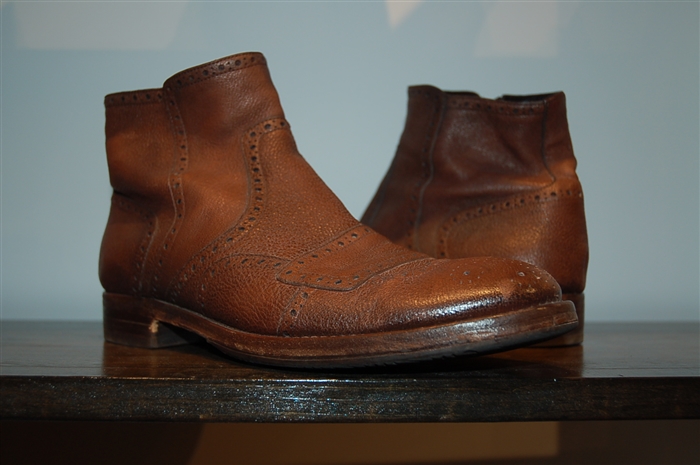 Dark Leather Dolce & Gabbana Ankle Boot, size 8.5