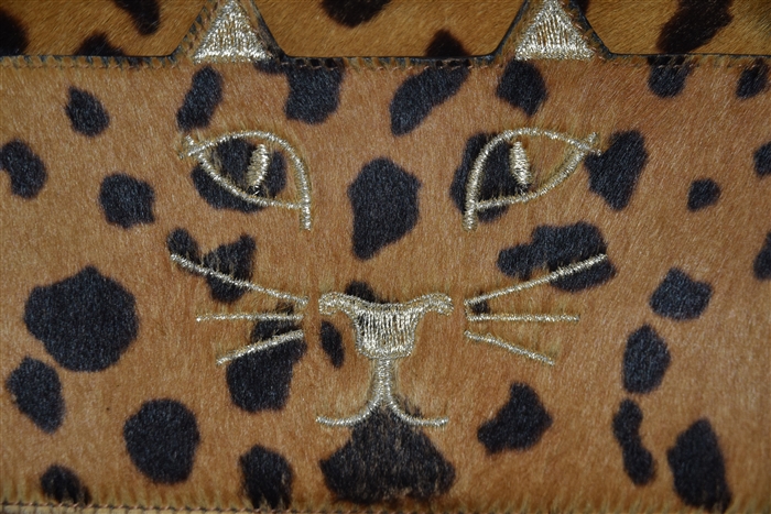 Animal Print Charlotte Olympia Wallet on Chain, size S