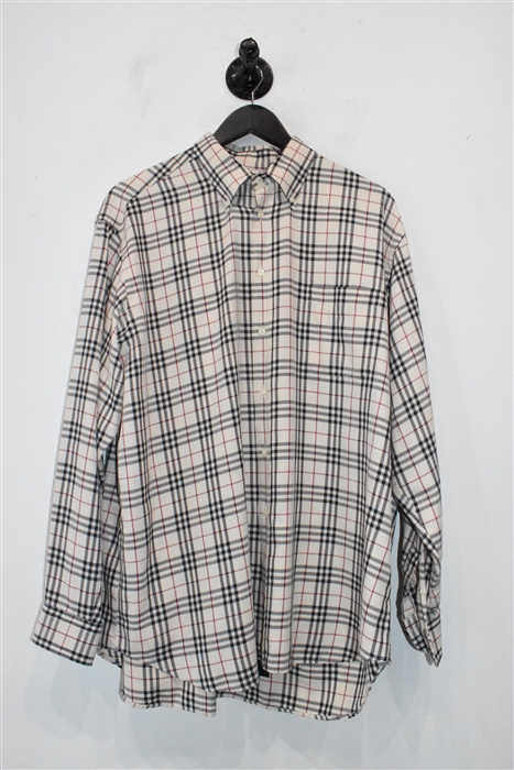 Check Burberry Button Shirt, size XL