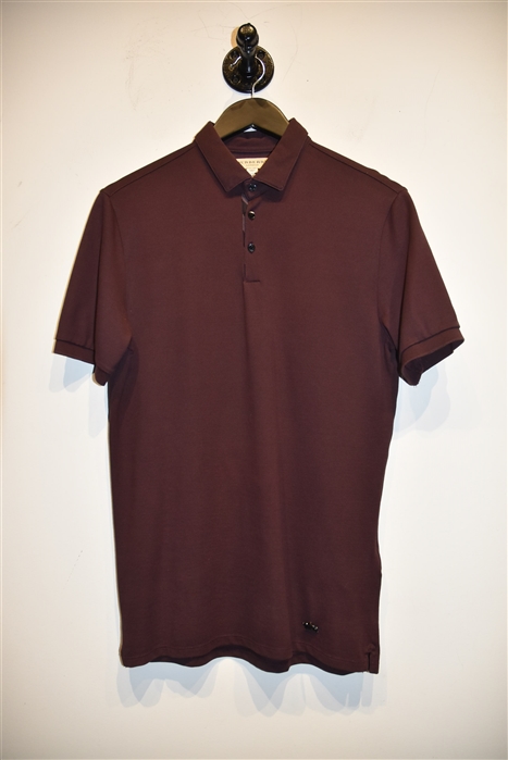 Maroon Burberry Polo, size M