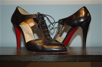 Black Leather Christian Louboutin Booties, size 8.5