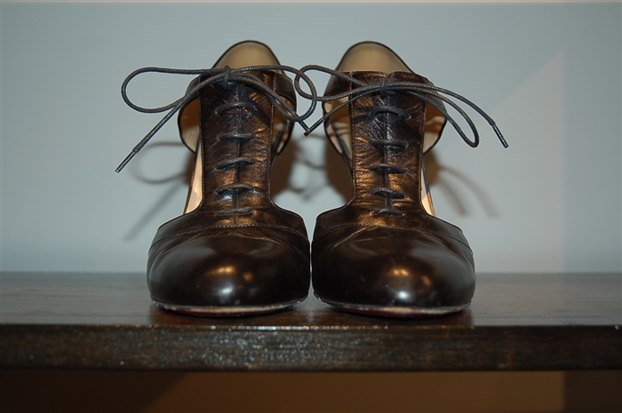 Black Leather Christian Louboutin Booties, size 8.5