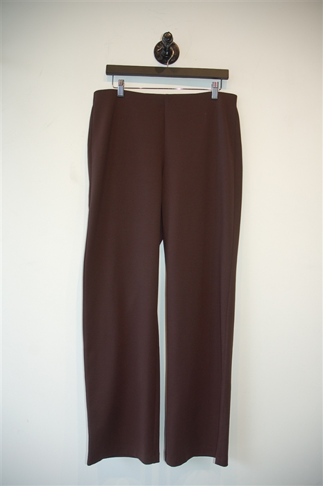 Chocolate Eileen Fisher Wide-Leg Trousers, size M