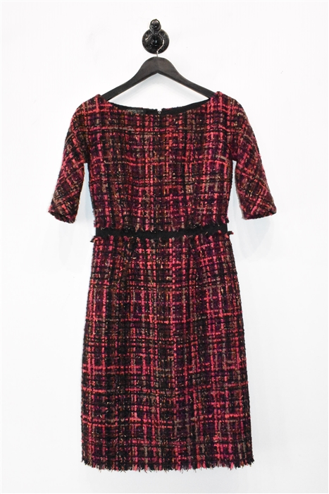 Pink Tweed Giambattista Valli Sheath Dress, size S