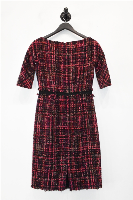 Pink Tweed Giambattista Valli Sheath Dress, size S