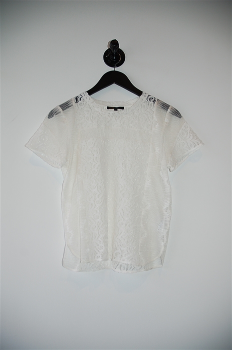 Summer White Maje Short-Sleeved Top, size S