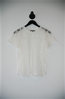 Summer White Maje Short-Sleeved Top, size S