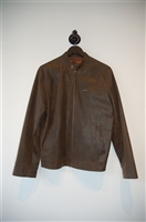 Aged Leather No Label Leather Jacket, size M