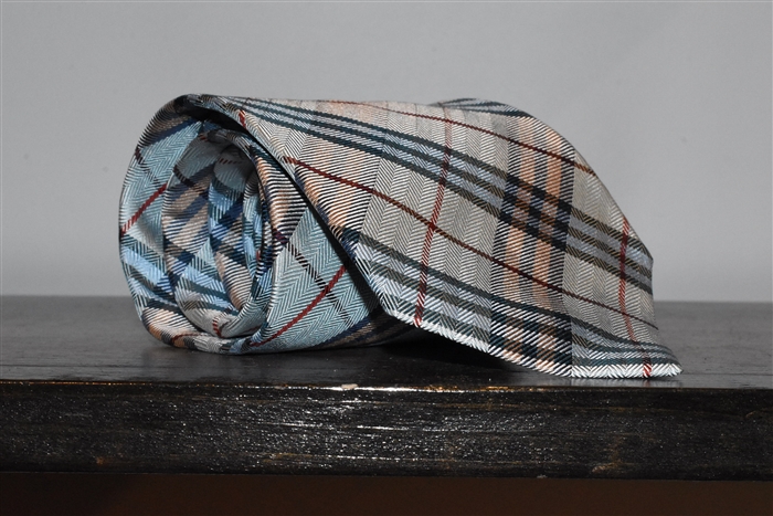 Blue Check Burberry Tie, size O/S