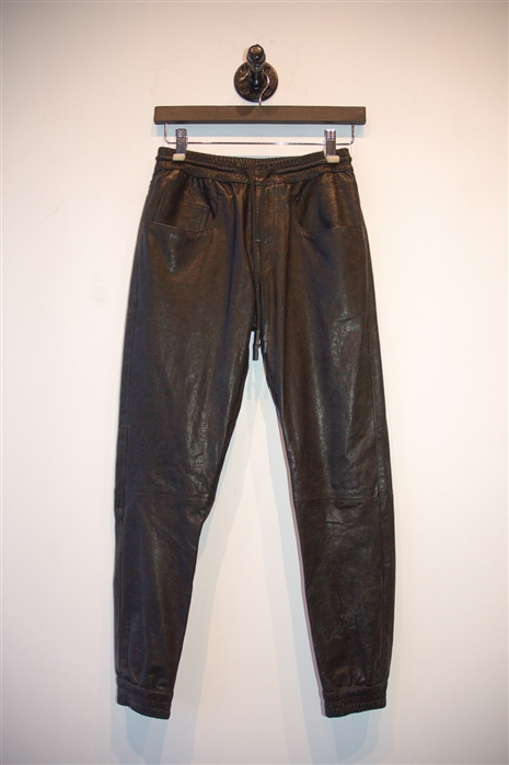 Black Leather R13 Leather Joggers, size XS