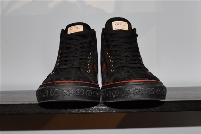 Monogram Gucci High-Top Sneakers, size 10
