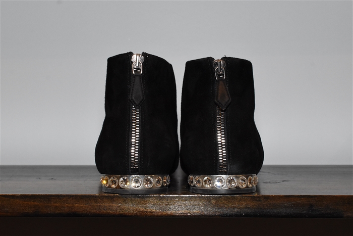 Black Suede Miu Miu Ankle Boots, size 8