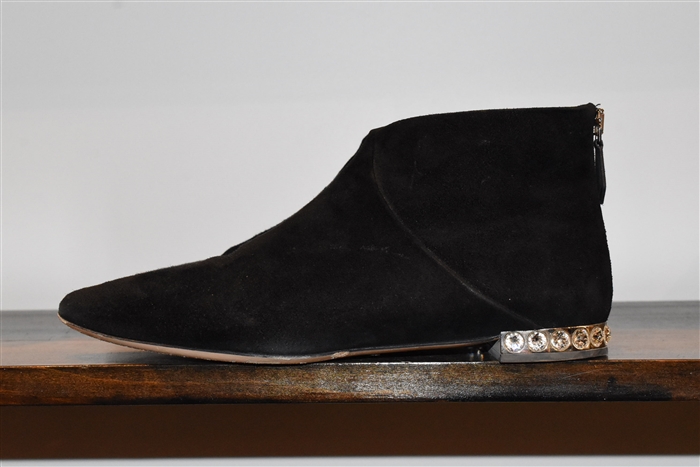 Black Suede Miu Miu Ankle Boots, size 8