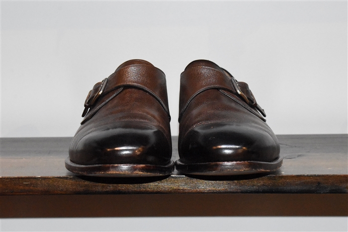 Espresso Salvatore Ferragamo Monkstrap, size 12