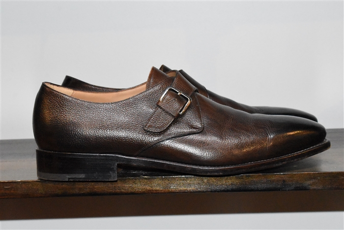 Espresso Salvatore Ferragamo Monkstrap, size 12