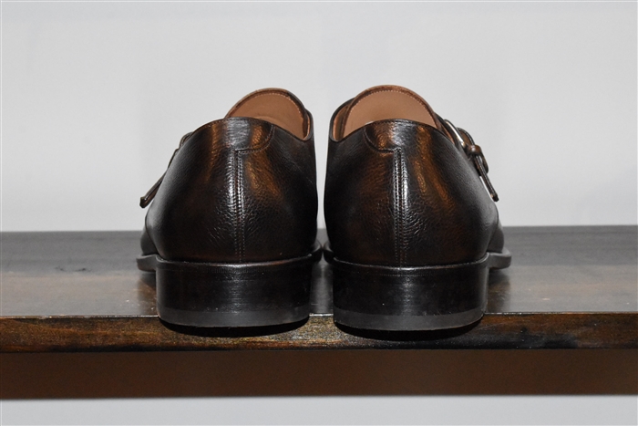 Espresso Salvatore Ferragamo Monkstrap, size 12