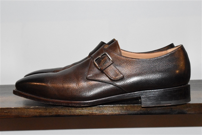 Espresso Salvatore Ferragamo Monkstrap, size 12