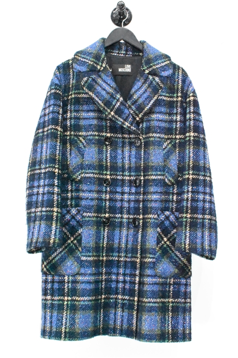 Blue Check Moschino - Love Coat, size 6
