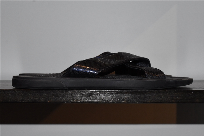 Navy Gucci Slides, size 10