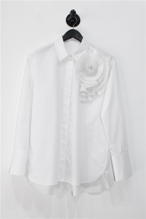 Bright White Marc Cain Button Shirt, size M