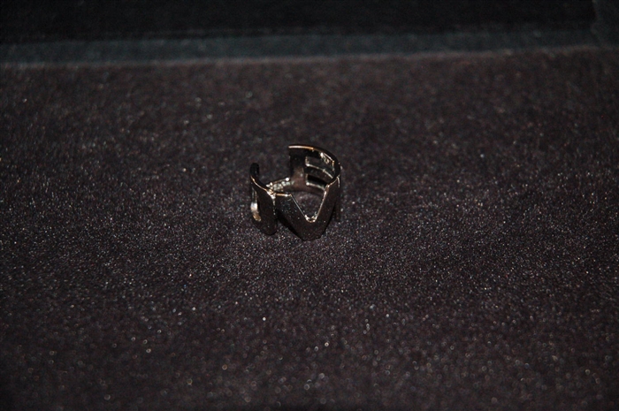 Silver Givenchy Ring, size O/S