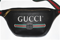 Black Leather Gucci Belt Bag, size S