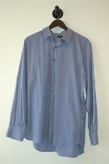 Blue Stripe Jil Sander Button Shirt, size L