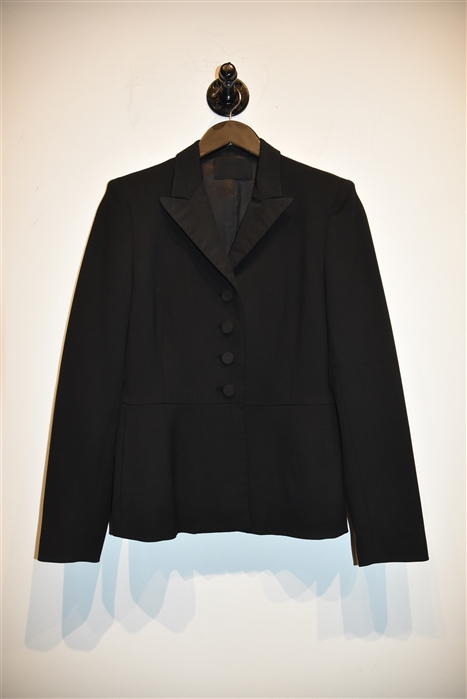 Basic Black Prada Tuxedo Jacket, size 6