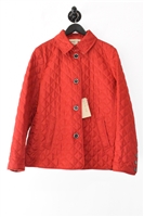 Military Red Burberry Quilted Jacket, size L