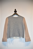 Colour Blocked Autumn Cashmere Cashmere Sweater, size S