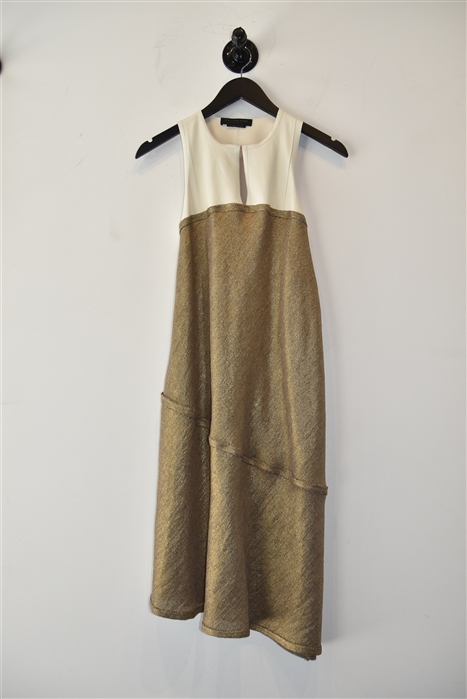 Gold Marie Saint Pierre Shift Dress, size M