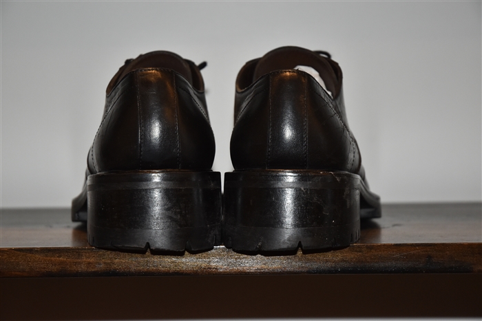 Black Leather Gianni Versace - Vintage Derby, size 9.5