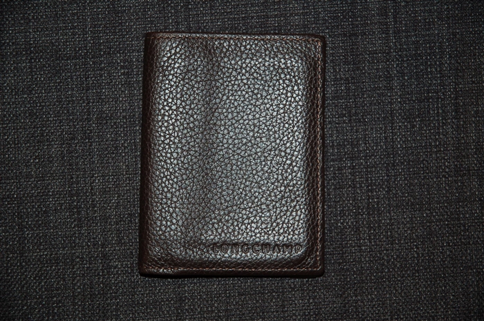 Dark Leather Longchamp Wallet, size O/S