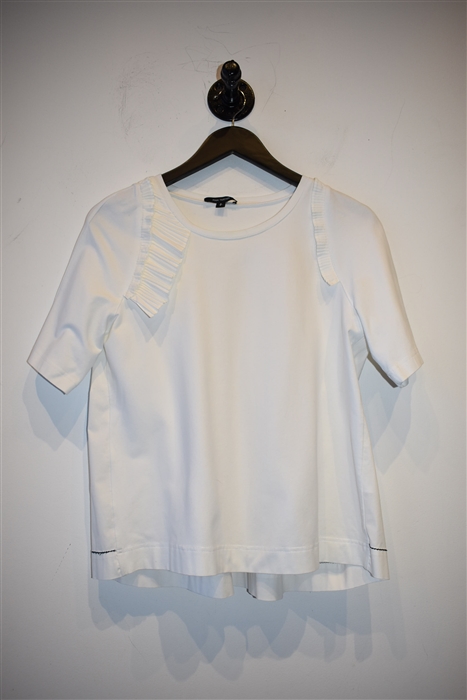 Soft White Pink Tartan T-Shirt, size S